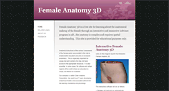 Desktop Screenshot of femaleanatomy3d.com