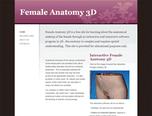 Tablet Screenshot of femaleanatomy3d.com